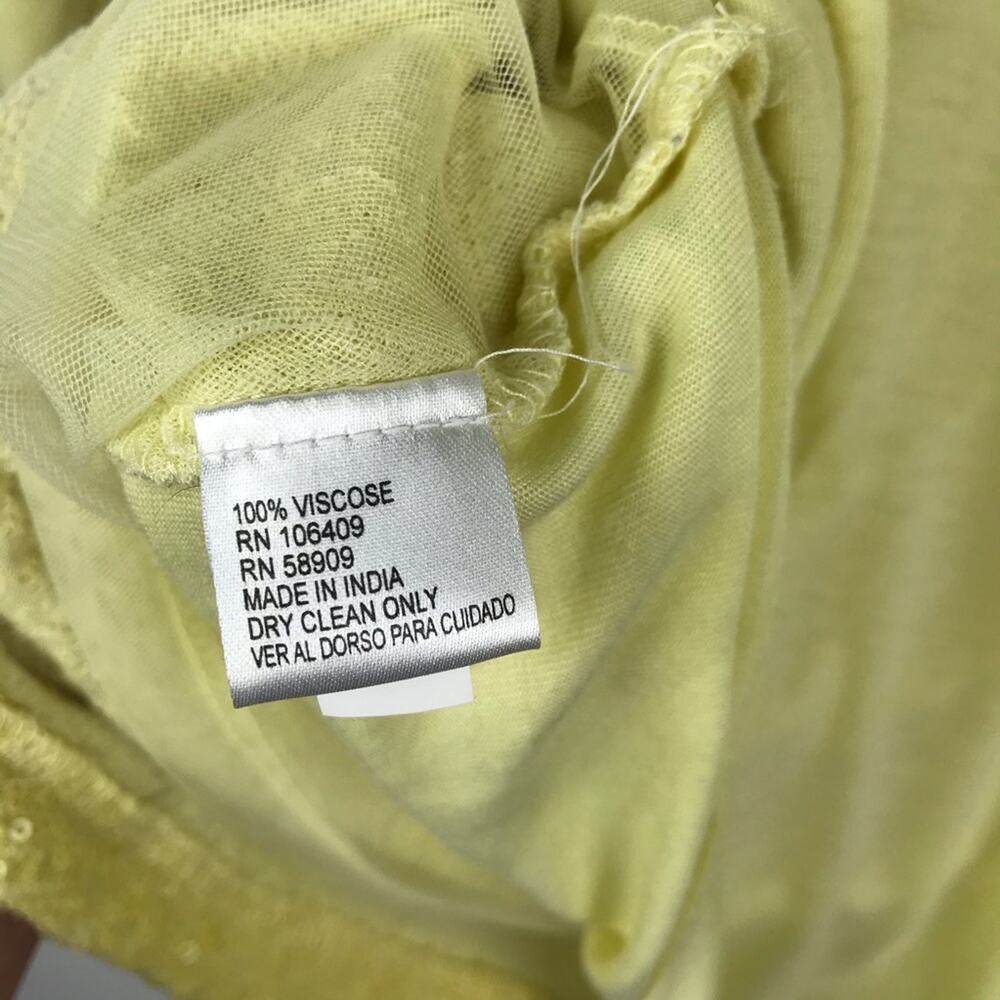 Antonio Melani  sequined blouse yellow Size S - Picture 9 of 9